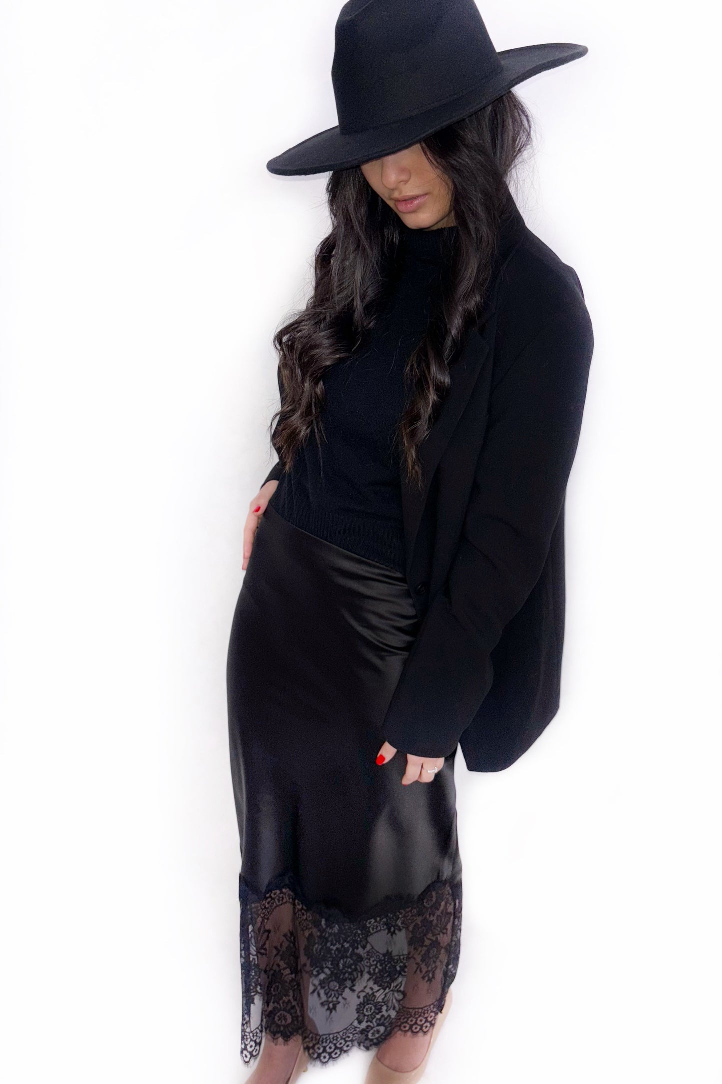 Jupe en dentelle noir